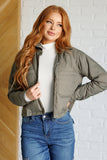 Lightweight Puffer Jacket in Olive