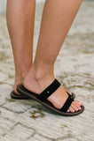Heart & Sole Slip on Sandals in Clarity Black