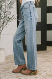 Heather Mid Rise Rigid Magic Straight Jeans