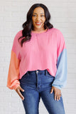 Penney Colorblock Top in Bright Pink