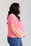 Penney Colorblock Top in Bright Pink