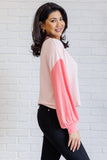 Penney Colorblock Top in Light Pink