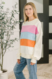 Color Block Relaxed Pullover