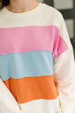 Color Block Relaxed Pullover