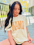 Mama Neutral Leopard Puff Ink Tee