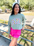 Embroiderd Pastel Mama Sweatshirt