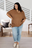 Wonder V-Neck Short Sleeve Sweater