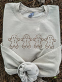 Gingerbread Embroidered Sweatshirts