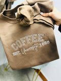 COFFEE UNIVERSITY EMBROIDERED SWEATSHIRT