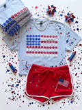 USA DAISY TEE IN LIGHT BLUE