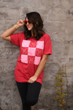 Checkered Bows & Hearts Tee