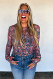 PREORDER - 3 designs: FALL FLOWER DRESS IT UP MESH TOPS