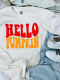 Hello Pumpkin Puff Ink Sweatshirt