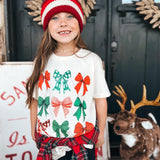 (YOUTH) Christmas Bows Tee