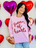 QUEEN OF HEARTS YARN SWEATSHIRT