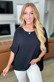 Sabrina Dolman Sleeve Top in Black