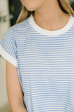 I Wouldn't Mind Short Sleeve Top in Cornflower Blue