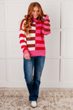 Alex Color Blocked Stripe Sweater