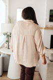 Oversized Dolman Sleeve Top in Champagne