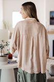 Oversized Dolman Sleeve Top in Champagne