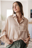 Oversized Dolman Sleeve Top in Champagne