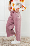 Henigan Wide Leg Cropped Pants in Light Rose