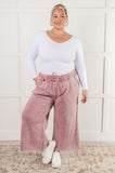 Henigan Wide Leg Cropped Pants in Light Rose