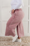 Henigan Wide Leg Cropped Pants in Light Rose