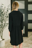 Inspire Collared Neck Dress in Black
