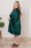 Lovely Poly Satin Butterfly Sleeve Dress