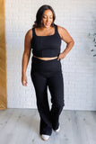 Balance Twill Square Neck Crop Top in Black