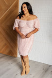 Rose Balloon Sleeve Dress