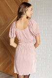 Rose Balloon Sleeve Dress