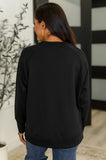 It's The Little Things Relaxed Scuba Pullover in Black