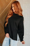 Weekend Relaxed Scuba Pullover in Black