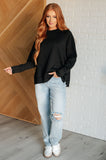 Weekend Relaxed Scuba Pullover in Black