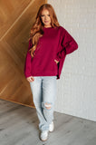 Weekend Relaxed Scuba Pullover in Cabernet