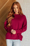 Weekend Relaxed Scuba Pullover in Cabernet