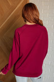 Weekend Relaxed Scuba Pullover in Cabernet