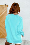 It's The Little Things Relaxed Scuba Pullover in Mint Sky