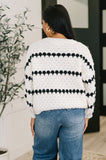 Ivy Lane Textured Sweater in White and Black
