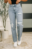 Jade Mid Rise 90's Straight Jeans