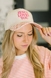 Embroidered Jesus Loves You Hat