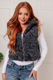 Paisley Sherpa Print Vest