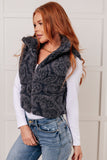 Paisley Sherpa Print Vest