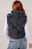 Paisley Sherpa Print Vest