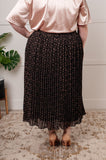 Floral Print Pleated Skirt