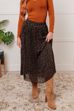 Floral Print Pleated Skirt