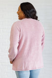 Brushed Melange Hacci Long Sleeve Tee in Light Rose