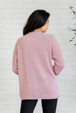 Brushed Melange Hacci Long Sleeve Tee in Light Rose